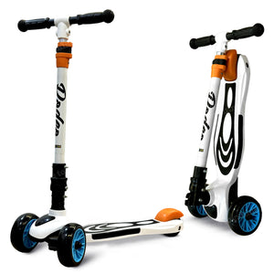 Toyshine Rodeo Kids Kick Scooter for 4-10 Year Kids, with 3 Wheel, 4 Adjustable Height, Extra-Wide Deck, Easy Maneuvering- White