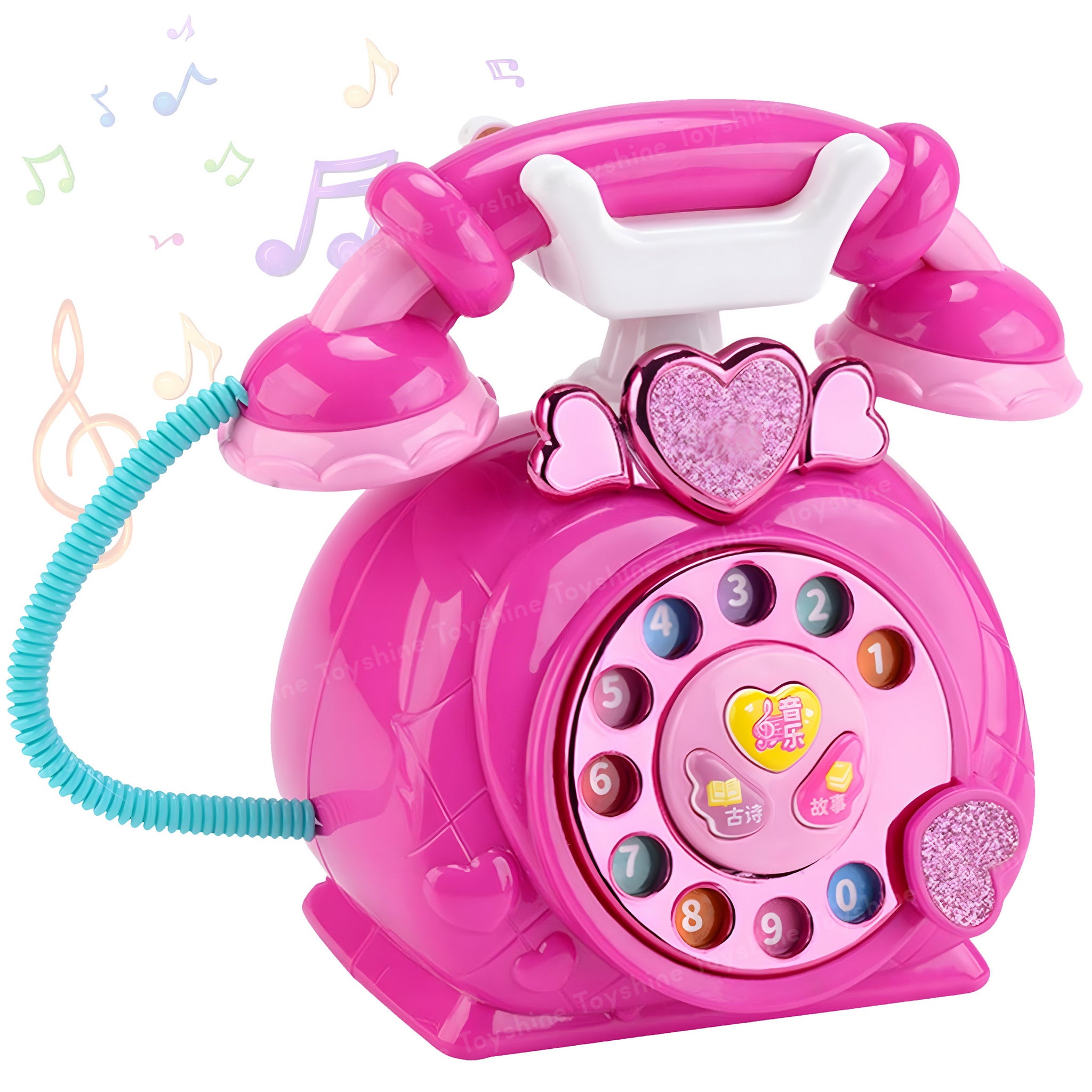 Toyshine Vintage Electronic Multifunctional Rotary Landline Pretend To