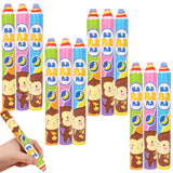 Toyshine Pack of 12 Large Pencil Crayon Theme Colorful Erasers for Children Party Favors, School Supplies, Birthday Return Gift for Boys Girls 3 4 5 6 Year Old