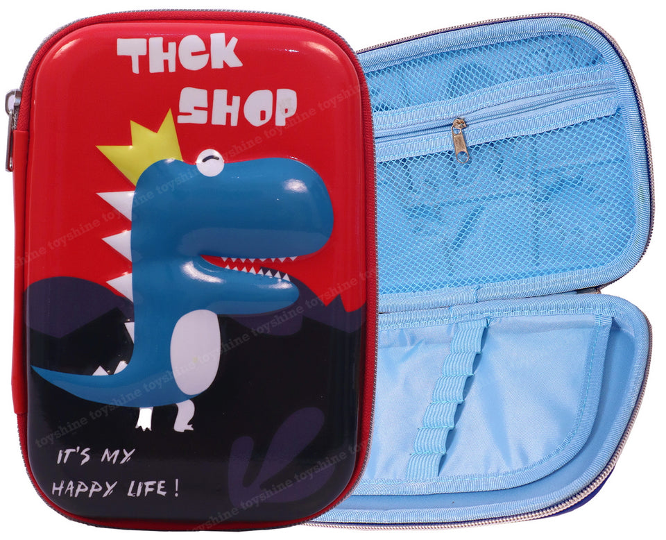 Buy Toyshine Dinosaur Hardtop Pencil Case with Compartments- Girls