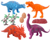 Toyshine Pack of 9 Mid Sized Wild Animal Dinosaur Rubber Play Toy for Kids Baby 3 4 5 6 7 Year Old, Non-Toxic