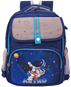 Toyshine Blue Space Astro High School College Backpacks 16 inches for Teen Girls Boys Lightweight Bag- Dark Blue