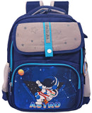 Toyshine Blue Space Astro High School College Backpacks 16 inches for Teen Girls Boys Lightweight Bag- Dark Blue