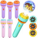 Toyshine 6 Pack Projector Toys for Kids 3 Slids, Projector Flashlight Torch, Kids Projection Light Toy Educational Cartoon Story Torch Projector Bedtime Toy for Kids Best Gift for Kids (24 Patterns)