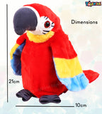 Toyshine Talking Macaw Parrot Repeat What You Say Stuffed Animal Plush Toy Electronic Record Animated Bird Shake Wings Speaking Parrot Pet Toy for Kids Boys Girls Christmas Birthday Gift