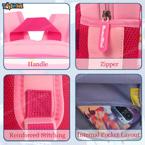 Toyshine 12" Cute Unicorn Face Backpack for Kids Girls Boys Toddler Backpack Preschool Nursery Travel Bag, Mini Size - Pink