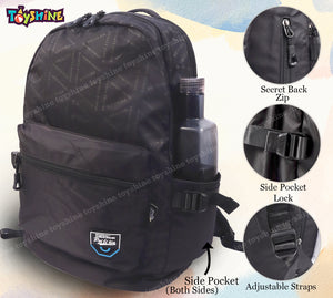 Toyshine Stylish High School College Backpacks for Teen Girls Boys Lightweight Bag-Black