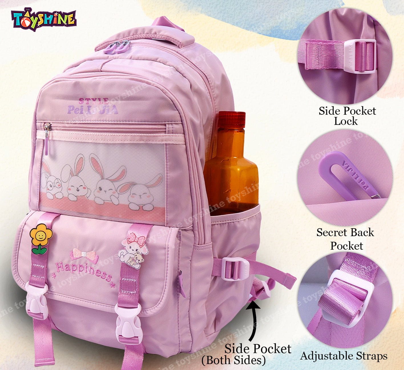 Girls pink hotsell school bag