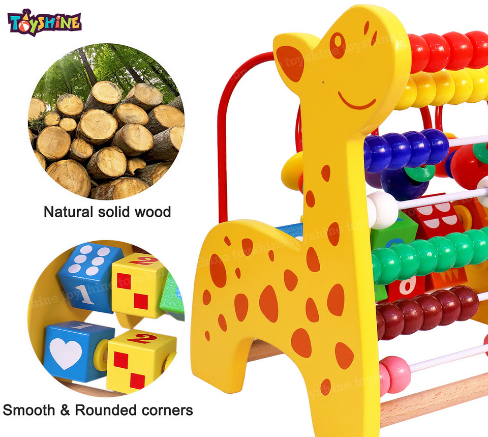Toyshine Combo Pack of 3 Toys | Drop Roll Tower, Wooden Abacus, Xylophone
