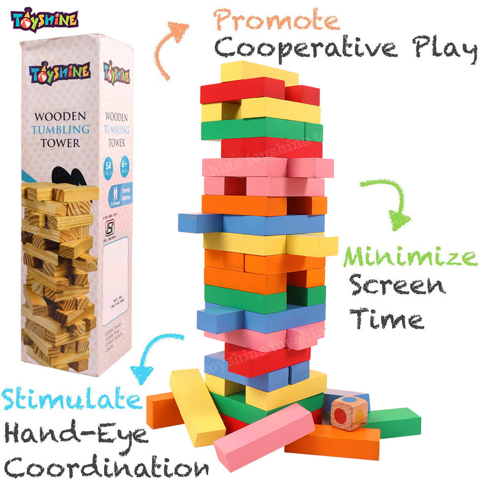  Real Wood Mini Tumble Tower Classic Game (12 Sets