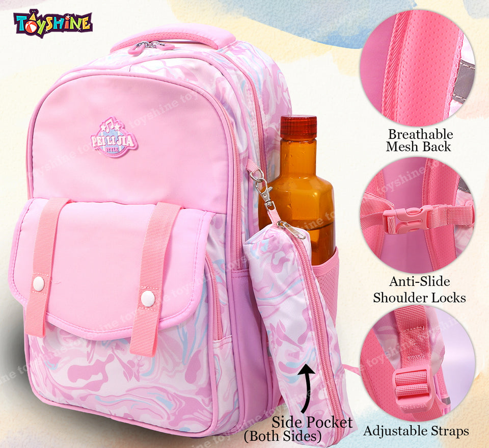 Toyshine Cute School College Backpacks for Teen Girls Lightweight Bag- Pink