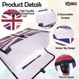 Toyshine Bag Style 13 Pocket Expanding File Folder, Waterproof Vinyl Document Folder Mesh Organizer Bag A4 Size Zipper Envelope Pouch (1 Pc)