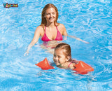 Toyshine PVC Swimming Arm Float Rings for Kids, Arm Floaties Inflatable Swim Arm Bands - Orange
