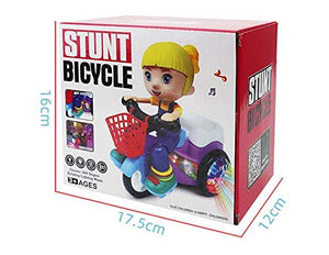 Toyshine Toddlers Baby Kids Stunt Tricycle Toy Lights and Sound Electric Car Model Toy Vehicles Toys, Multicolor