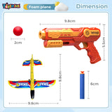 Toyshine 3 in 1 Plane Launcher Toys | Plane, Foam Darts and Foam Ball Shooter | Toy for Kids One-Click Ejection Shooting | Birthday Toy Gift for Boys and Girls