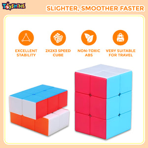 Toyshine 2x2x3 Stickerless Smooth Play Speed Cube Speedy Stress Buster Brainstorming Puzzle for Kids & Adults