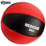 Toyshine 2 Kg (Leather) Medicine Ball, Soft Shell with Non-Slip Grip for Exercise, Weightlifting, TRX, Plyometrics, Cross Training SSTP