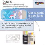 Toyshine Ultra Durable and Heavy Unicorn Pencil Case With Multiple Compartments Stationery Box