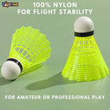 Toyshine Pack of 36 Nylon Badminton Shuttlecocks, Stable and Sturdy Shuttles - Multicolor, SSTP