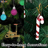 Toyshine 25 Pc Festive Xmas Tree Decorations Christmas Ornaments Hanging Accessories Combo Pack for Home School Office - Eco Small