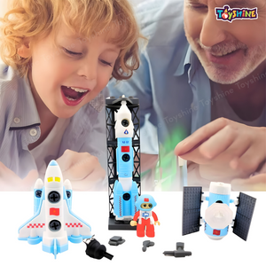 Toyshine DIY Take Apart Toys Rocket Space STEM Toys, Spaceship Playset Space Shuttle, Astronaut, Educational Space Adventure Tool Set Play Assemble Toys Gift for 3Yr+ Boy Girl