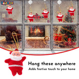Toyshine 6 Pc Cute Mini Santa Claus Christmas Tree Hanging Decorations Xmas Tree Ornaments Santa Claus Toy Doll for Kids & Christmas Decor