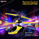 Toyshine Remote Control 2 channel Helicopter with inbuilt Hand Sensor along with USB Charging Tornado Infrared Induction 3D Lights Toy for kids 8+ Years (Yellow)