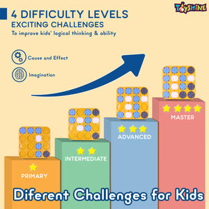 Toyshine 34 Pc DIY Maze Logic Road Builder Interactive Brain Teaser Puzzle Track Set with Parking Garage Educational Montessori Toy with Light and Music for Kids Gift for Boys Girls 3+