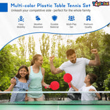 Toyshine Junior Portable Easy to Carry Lite Weight Plastic TT Racket Set Includes 2 Racquets and 2 Balls Tennis Toy Indoor & Outdoor Sports Equipment for Kids Birthday Gift - Multi