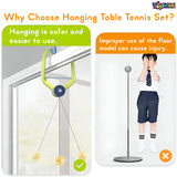 Toyshine Portable Indoor Hanging Table Tennis Adjustable Training Device Ping Pong Trainer with 6 Balls and 2 TT Rackets
