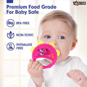 Toyshine Pack of 5 Rattle Set for New Born Babies, Toy for Babies