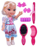 Toyshine 10 Inches Beauty Doll with Hair Accessories Pretend Play Gift for Girls Kids Role Play Toy for Age 3+