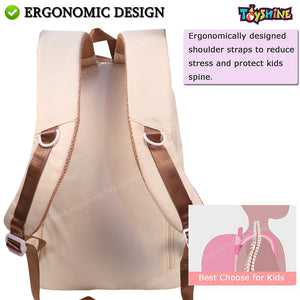 Toyshine Cute Bunny High School Backpacks for Teen Girls Boys, Lightweight Bags for Kids - Cream