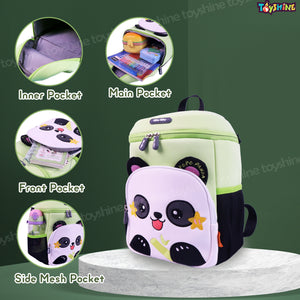 Toyshine 12" Panda Face Backpack for Kids Girls Boys Toddler Preschool Bag Casual Shoulder Daypack Bag (30cm,Green)