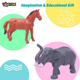 Toyshine Safari Animal Toys Figures, 6 PCS Realistic Wild Jungle Animals Figurines Zoo Animal Playset | Learning Toys for Kids Toddlers Boys Girls- New