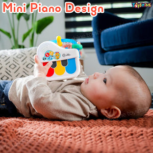 Toyshine My Magic Mini Piano Musical Pretend Play Tiny Rattle with Teething Toy for Baby 6-12 Months