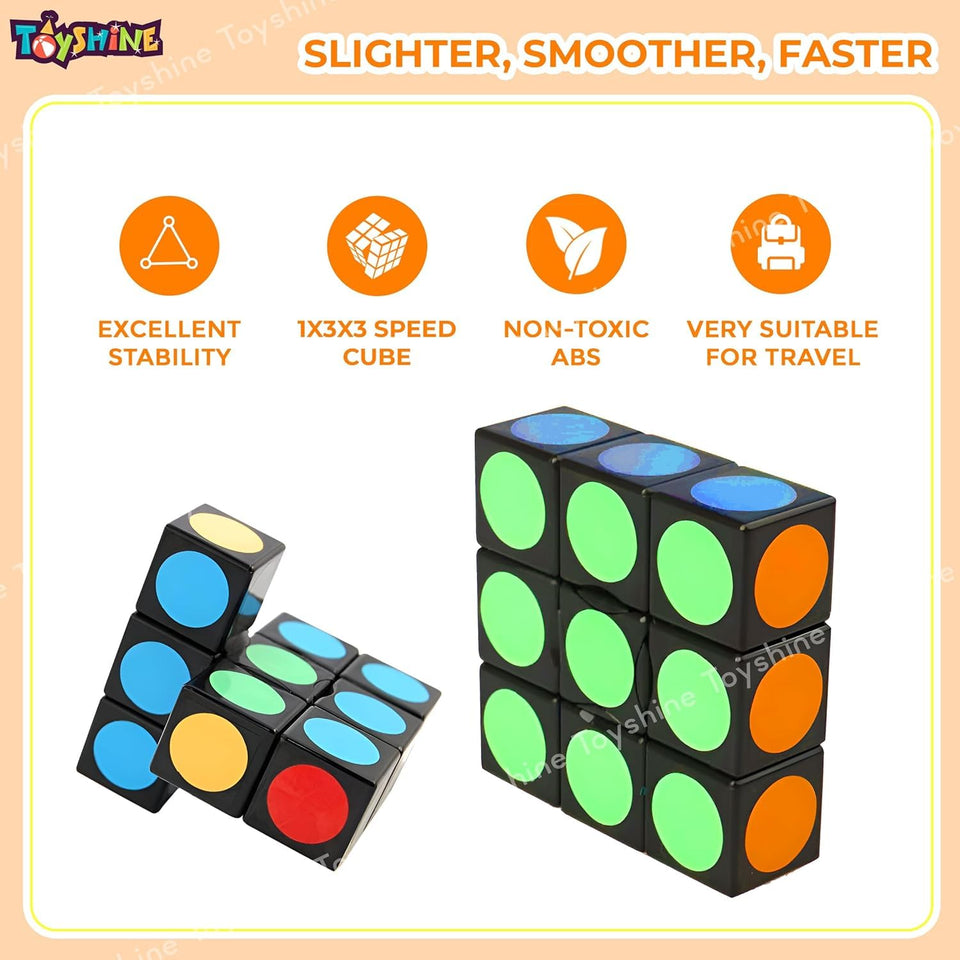 Toyshine 1x3x3 Super Floppy Smooth Play Speed Cube Stress Buster Brainstorming Puzzle for Kids & Adults - B