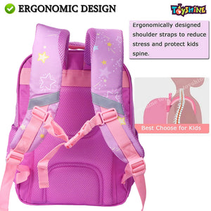 Toyshine Purple Deer 16 Inches School College Backpacks for Teen Girls Lightweight Bag- Purple