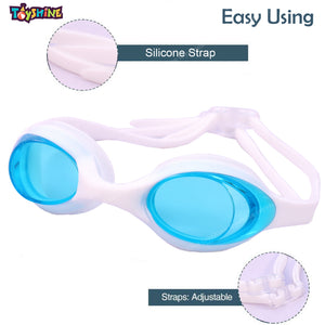 Toyshine Swimming Combo Kit for kids- 1 pc Bubble design swim cap, 1 Goggles with ear plugs (Blue-Multi)