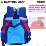 Toyshine Blue Dino High School College Backpacks 16 inches for Teen Girls Boys Lightweight Bag- Blue