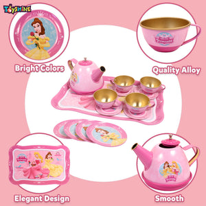 Toyshine 14 Pcs Stainless Steel Kitchen Set Tea Party Kitchen Set Toy for Girls Boys - Model B