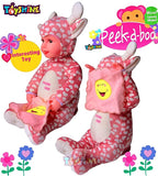 Toyshine Giraffe Peek-A-Boo Laughing Plush Stuffed Animal, 12 Inches, Pink