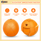 Toyshine Orange Shaped Magic Speed Cube 3x3, Stress Relief Toys for Adults & Children, Cube Educational Creative Puzzle Toys Gifts for Kids Boys Girls Age 3 +