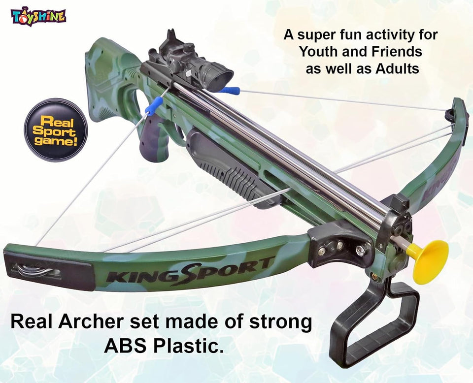 Toyshine Big Size 2.5 Ft Archer Toy with Safe Suction Dart Arrows, Sports Toy for Kids, Birthday Gift for Boys Girls 7-12 Years