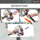 Toyshine Dynamic Design Durable ABS Build Vibrant Color Show Skill Enhancer Ready-to-Play Hammer Dart Gun with Target and Soft Darts Perfect for Indoor and Outdoor Adventures