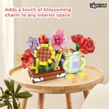 Toyshine Flower Building Blocks Toy kit, Artificial Flowers for Home, Mini Bricks Building Blocks Sets, DIY Decoration Home, Gift for Girls and Boys (752PCS)