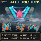 Toyshine Hologram Remote Control Car Stunt RC Cars, 2.4Ghz with Double Sided 360 Flips, 4WD Off Road Drift RC Race Car Toy Stunt Toys for Kids 6-12 Year Old Boys Girls Birthday Gift