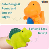 Toyshine 5 pc Floating Squeezy Cute Dino Bathtub Floating Squirter Toys for 1 2 3 4 Year Old Boys Girls Kids