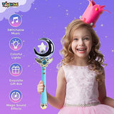 Toyshine Princess Fairy Magic Wand Moon Styling Stick Flashing Toy with Music and Light for Kids - D