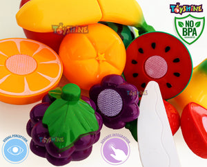 Toyshine Combo Pack of 3 Toys | Wooden Column Blocks, Kitchen Set, Sliceable Fruits | Kids Toddlers Playtoys